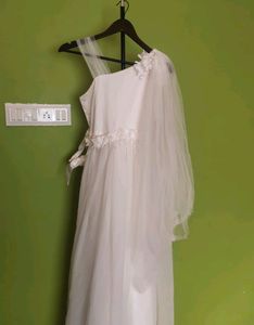 Mystery White Long Gown/New With Tag