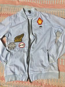 Sky Blue Bomber Jacket