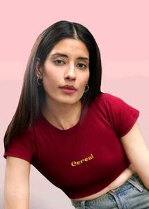Burgundy Crop Top (S)