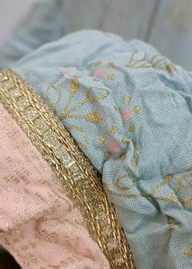 New Blue Embroidered Kurti