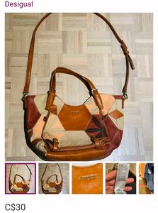 Desigual Patchwork Hobo Bag 1big n 2 small compart