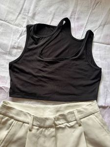 black asymmetrical top