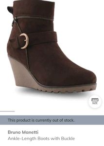 Brown Wedge Ankle Boots