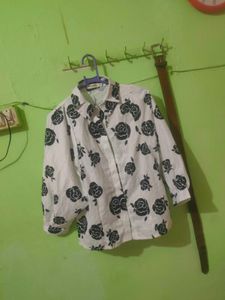 Floral Print Button-Down Shirt
