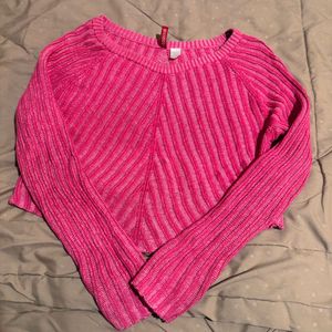 Hot Pink Cropped Sweater
