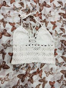 White Crochet Bralette