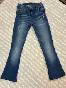 Ripped Bootcut Jeans