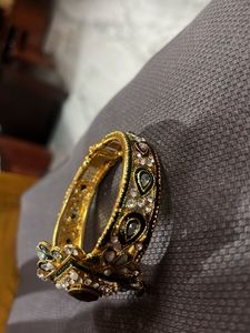 Gold-Plated Kundan Bangle