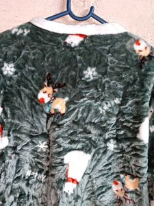 2PCS PLUS SIZE Fashion Fleece Night Suit