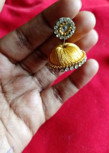 Handmade Two Silk Thread Jhumka