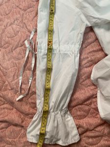 White Shirt With Blue Denim Top