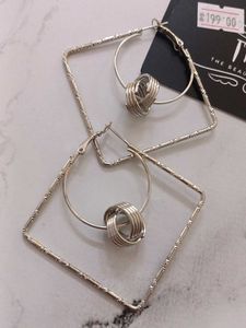 Unique Silver Geometric Earrings