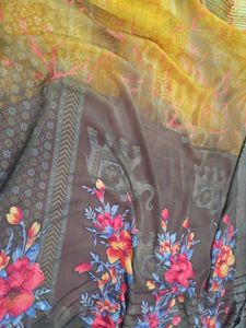 Floral Print Saree