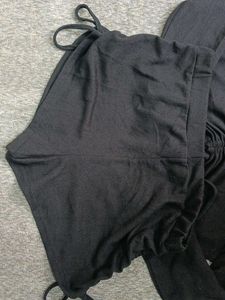Black Ruched Co-ord Set