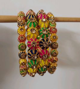 Colour Full Bangle Set Of 4