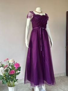 lovely violet tulle gown