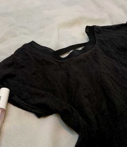 Black Open Back Top