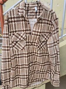 Brown Plaid Flannel Shirt