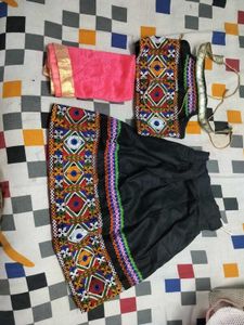 Combo Of Gujrati Garbha Ghagra And Party Wear Froc