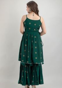 Emerald Green Floral Print Sundress