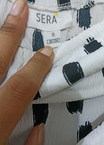 Sera White &amp; Black Print Playsuit