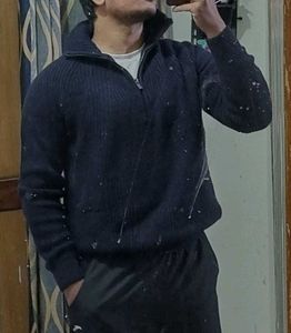 Navy Blue Knit Sweater