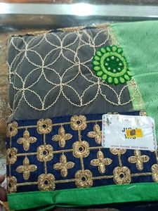 Elegant Embroidered Saree