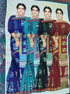 Traditional Printed Saree With Stitched Peticoat