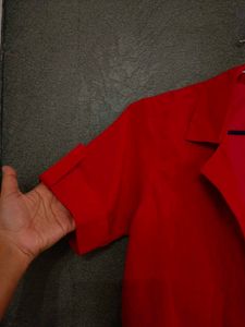 Red Cropped Blazer S
