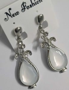 3 Silver Tone Earrings Set