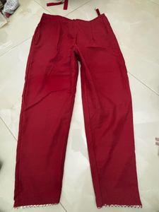 Red Pants with Detail