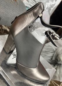Grey Colour leather Heels