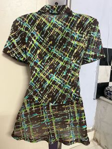 Patterned Short Sleeve Top