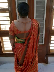 orange saree