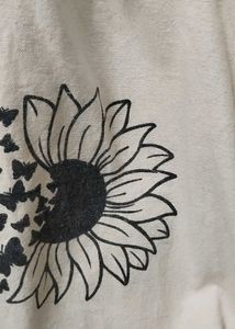 Sunflower Butterfly Tote Bag