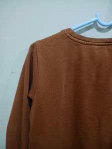 Brown Graphic Print Pullover