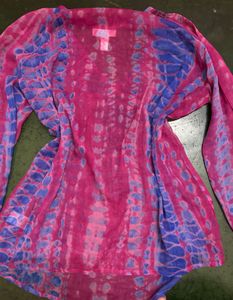 Tie-Dye Embroidered Tunic Top
