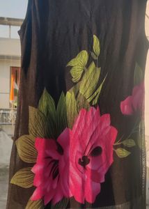 Black Georgette Sleeveless Kurti