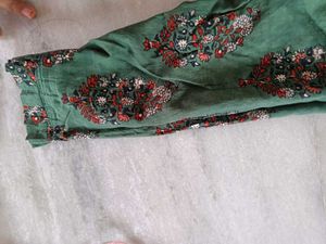 Green Printed Kurta set