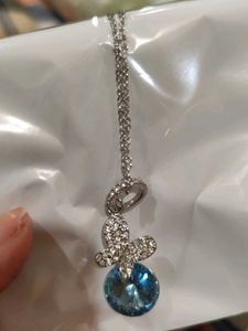 Swarovski Crystal Blue Butterfly Pendant