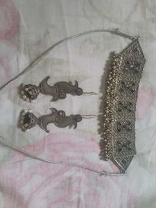 Ethnic Silver Necklace