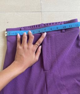 Sassafras flared purple trousers💜