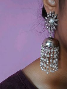 Combo of 2 Silver Hoop Earrings