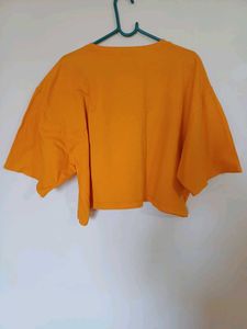 Oversized Orange Cropped Top