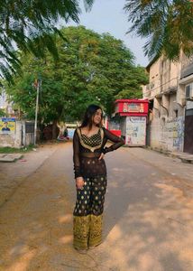 Black &amp; Gold Kurta Suit