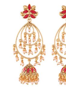 Stylish Jhumka Earrings pink