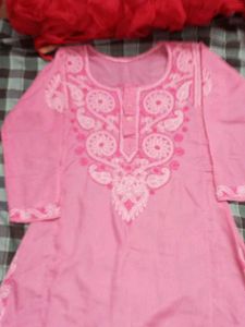 Pink Embroidered Tunic