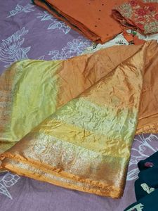 Orange &amp; Gold Sari
