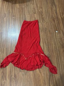 Red Ethnic Skirt / western