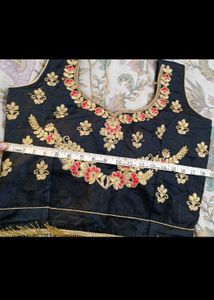Beautiful Blue Lehanga With Red Dupatta